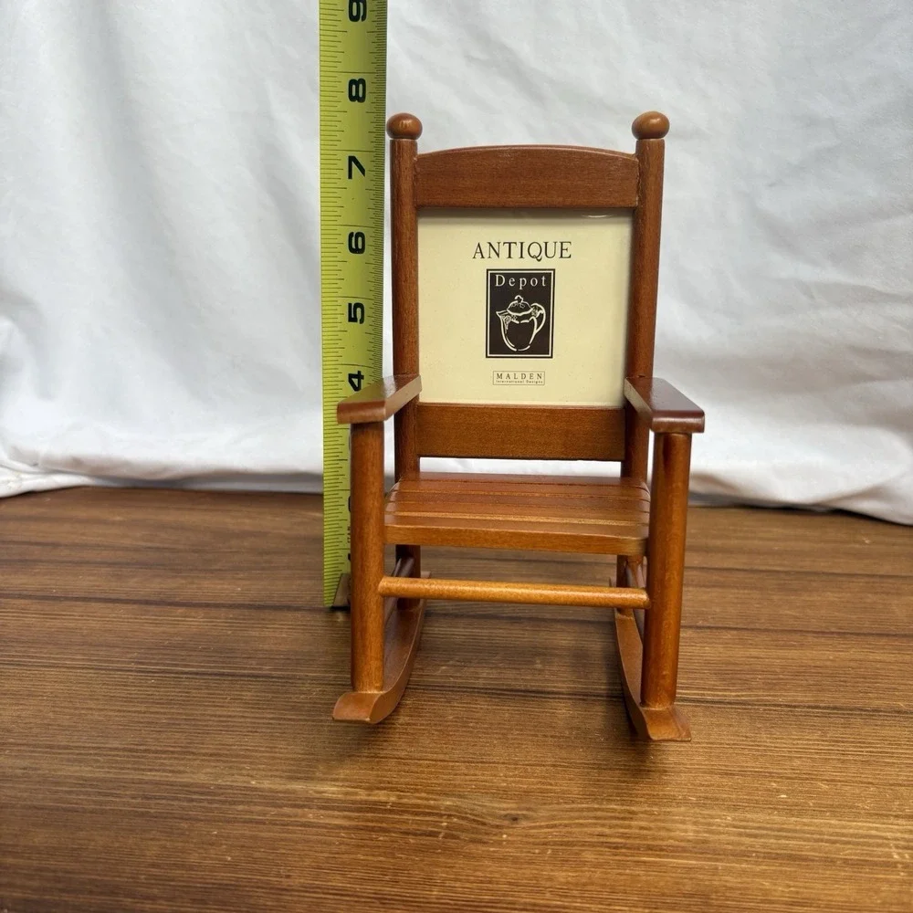 Malden Mini Wooden Rocking Chair Photo Frame 2x3 Desktop Picture Frame Decor